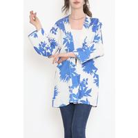 Desenli Kimono Saks - 17725.1247.