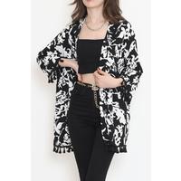 Desenli Kimono Beyazsiyah - 2492.555.