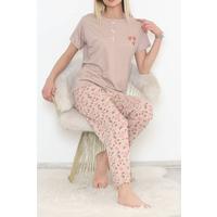 Desenli Pijama Takımı Vizon1 - 11405.1048.