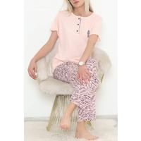 Desenli Pijama Takımı Somon2 - 11405.1048.