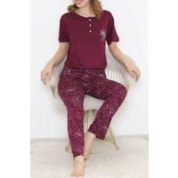 Desenli Pijama Takımı Mor5 - 11405.1048.