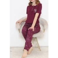 Desenli Pijama Takımı Mor5 - 11405.1048.