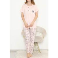 Desenli Pijama Takımı Somon4 - 11405.1048.