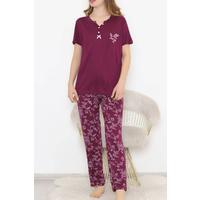 Desenli Pijama Takımı Mor7 - 11405.1048.