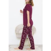 Desenli Pijama Takımı Mor2 - 11405.1048.