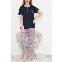 Desenli Pijama Takımı Lacipembe - 11405.1048.