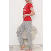 Desenli Pijama Takımı Kırmızıdesenli - 10683.1287.