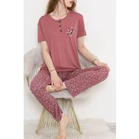 Patterned Pajama Set Plum - 11405.1048.