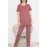 Patterned Pajama Set Plum - 11405.1048.