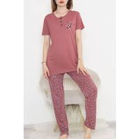 Patterned Pajama Set Plum - 11405.1048.