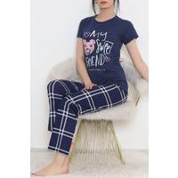 Patterned Pajama Set Navy Blue - 10683.1287.