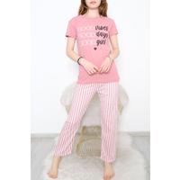 Patterned Pajama Set Powderwhite - 10798.1287.