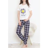 Desenli Pijama Takımı Beyazlaci - 15279.1773.