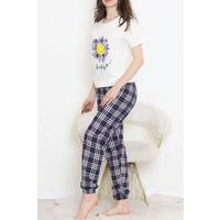 Desenli Pijama Takımı Beyazlaci - 15279.1773.