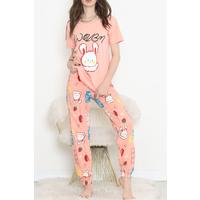 Desenli Pijama Takımı Açıkpembe - 15279.1773.