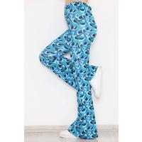 Patterned Leggings Blue - 12129.1179.