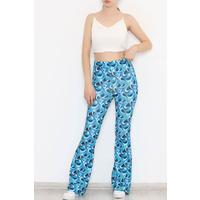 Patterned Leggings Blue - 12129.1179.