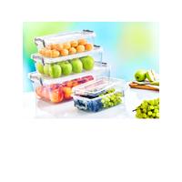 Rectangular Storage Container Set ( 0,6+1,2+2 L )-02 1118