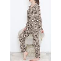 Buttoned Suede Suit Leopard - 450.1287.