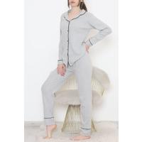 Buttoned Corduroy Suit Gray - 12517.1048.