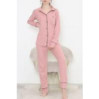 Buttoned Corduroy Suit Dried Rose - 12517.1048.