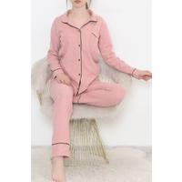 Buttoned Corduroy Suit Dried Rose - 12517.1048.