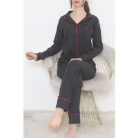 Buttoned Corduroy Suit Anthracite - 12517.1048.