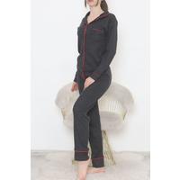 Buttoned Corduroy Suit Anthracite - 12517.1048.