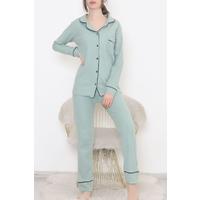 Buttoned Corduroy Suit Water Green - 12517.1048.