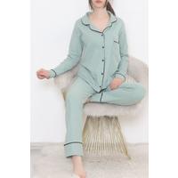 Buttoned Corduroy Suit Water Green - 12517.1048.