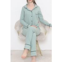 Buttoned Corduroy Suit Water Green - 12517.1048.