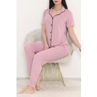 Buttoned Pajama Set Pink - 707.1287.