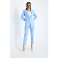 Buttoned Atlas Suit Baby Blue