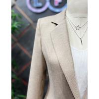 Buttoned Stash Suit Beige