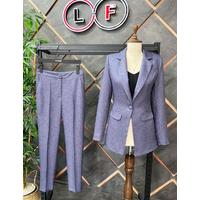 Buttoned Stash Suit Gray