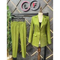 Buttoned Stash Suit Green