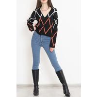 Buttoned Pique Knit Crop Cardigan BlackOrange - 15170.1319.