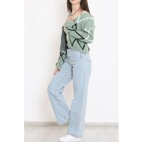 Buttoned Pique Knit Crop Cardigan Pastelgreen - 15170.1319.