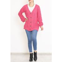 Buttoned Shawl Knitted Cardigan Lightfuchsia - 15161.1319.