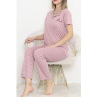 Düğmeli Pijama Takımı Koyugül - 704.1287.