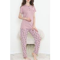 Düğmeli Pijama Takımı Gül - 704.1287.