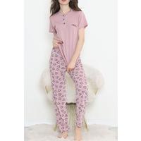 Düğmeli Pijama Takımı Gül - 704.1287.