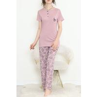 Düğmeli Pijama Takımı Lacigül - 704.1287.