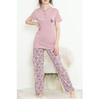 Düğmeli Pijama Takımı Lacigül - 704.1287.