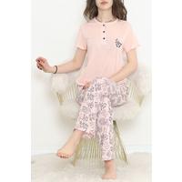 Düğmeli Pijama Takımı Somonlaci - 704.1287.