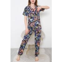 Buttoned Pajama Set with Potted Flowers - 10873.1048.