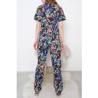 Buttoned Pajama Set with Potted Flowers - 10873.1048.