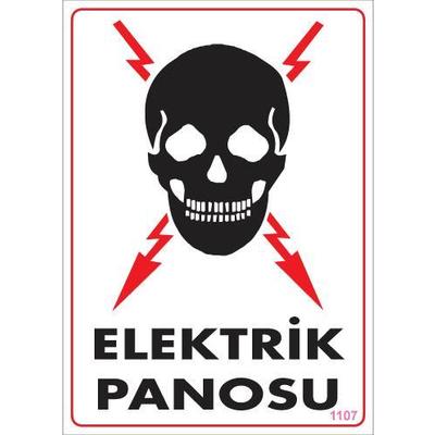 Elektrik Panosu Uyarı Levhası 25x35 KOD:1107