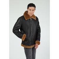 Men's Shearling Leather Coat E1-SKY-BRN-GSW