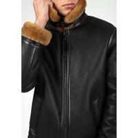 Men's Shearling Leather Coat E1-SKY-BRN-GSW